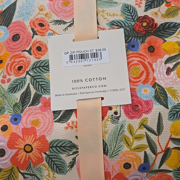 New! Rifle Paper Co. Vibrant Floral Cosmetic Bag Set - Picture 2 of 2